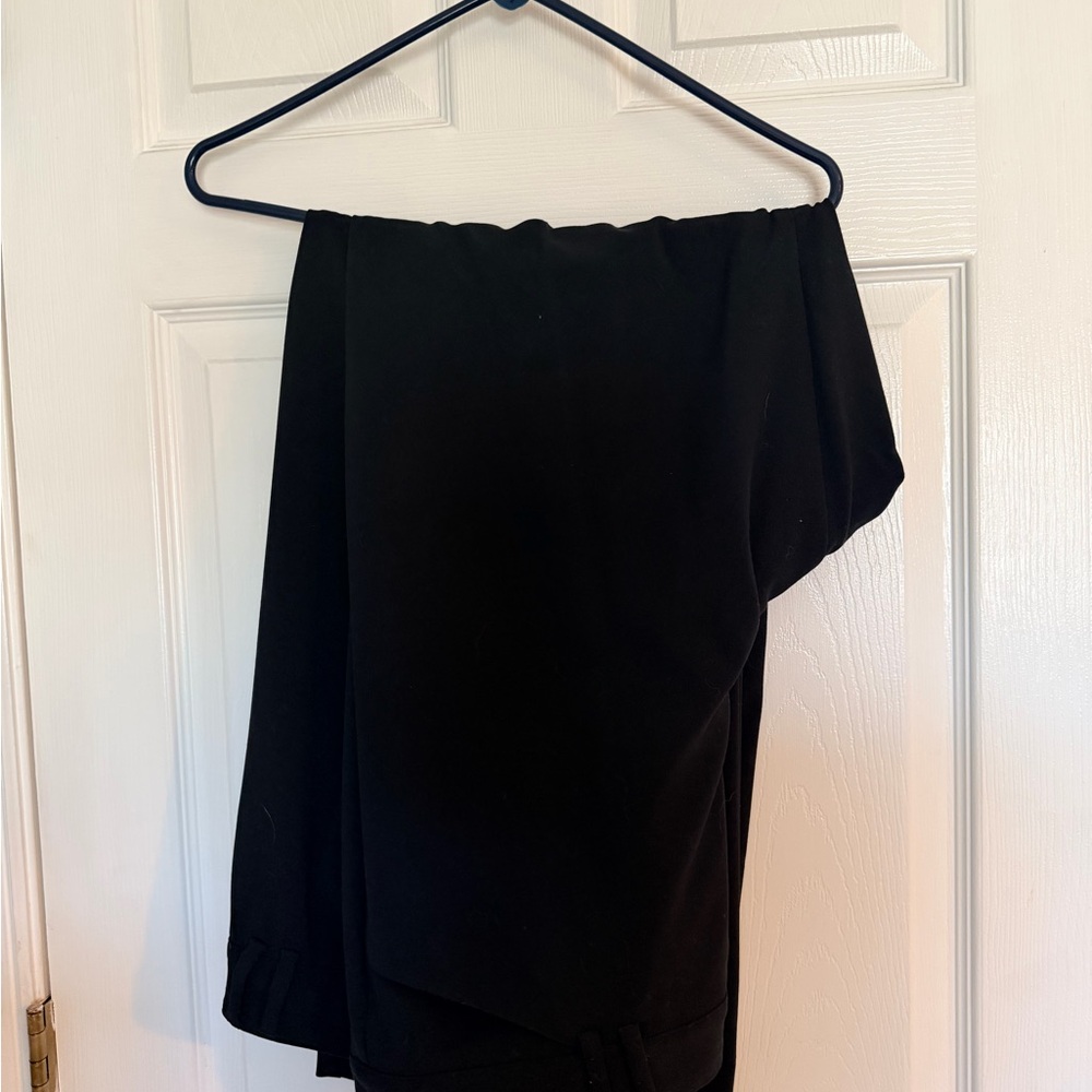 Black wide leg trousers